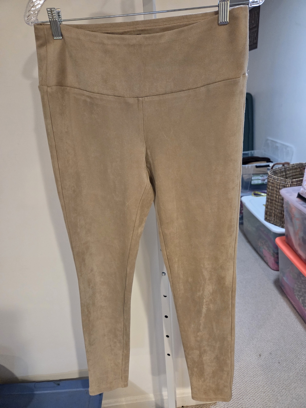 J. McLaughlin Suede-Look Tan Leggings